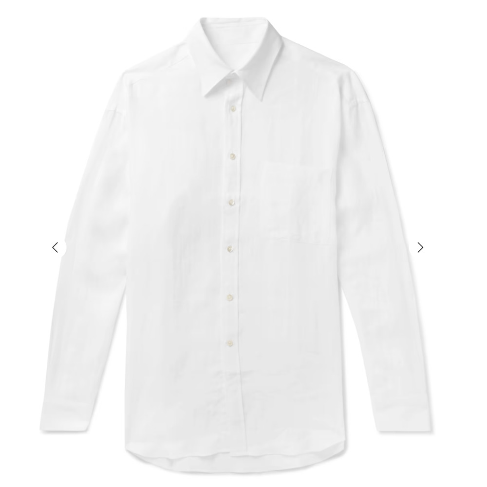 ANDERSON & SHEPPARD Linen White button Shirt
